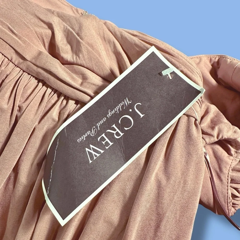 NWT J. Crew ‘Matilda’ Wedding / Bridesmaid Dress in “Wild Mushroom” Size 12